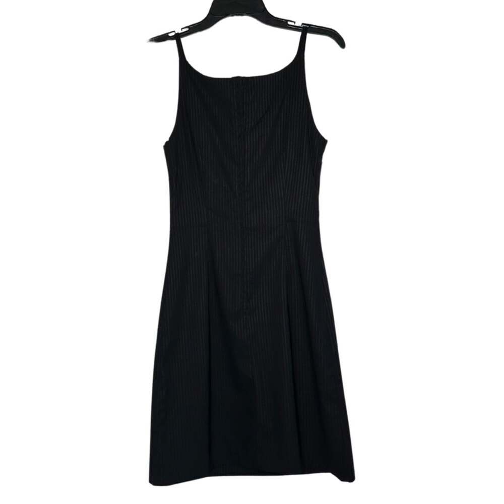 Vintage Little Black PinStripe Mini Bodycon Dress 90s Staple CapsuleWardrobe P29